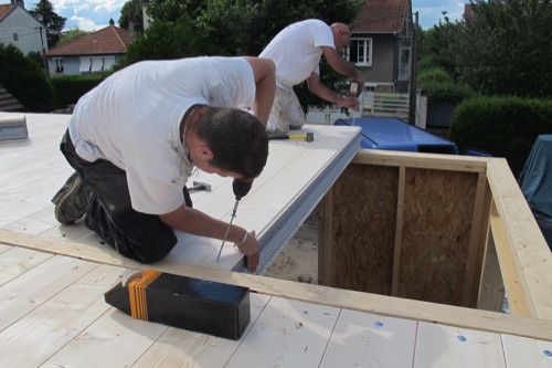 prfabrication toit maison en bois