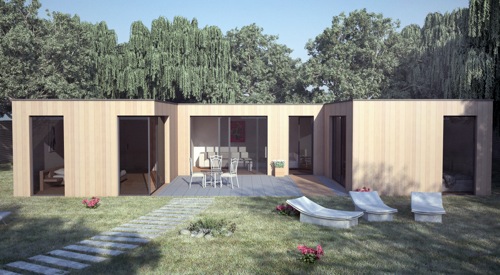 Maison en Bois Bioclimatique contemporaine - Venise - 80 m2